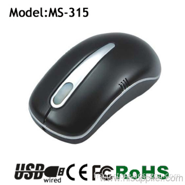 Factory Best Sell Rubber Coated Usb 2.0 Cable Wired Optical Mouse 